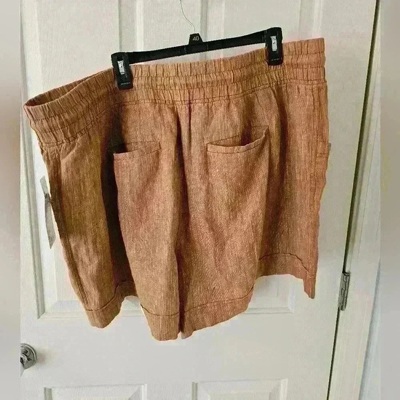 Athleta NWT Orange Cabo Linen Textured 4" Short Plus Size 26 - Picture 4 of 4